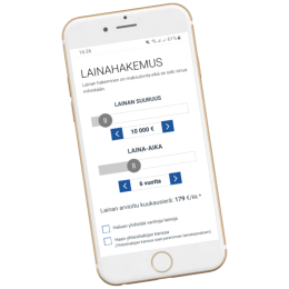 Lainaa.com lainahakemus mobiilissa
