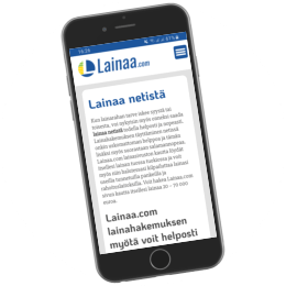 Lainaa voi myös hakea mobiililla