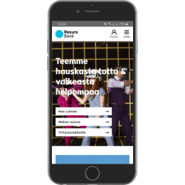 Resursbank.fi kotisivut mobiilissa