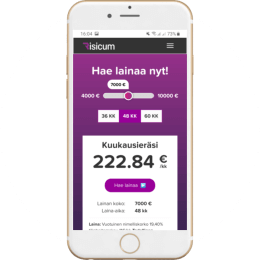 Risicum.fi kotisivut mobiilissa